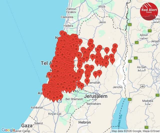حمله موشکی ایران به جنوب اراضی اشغالی