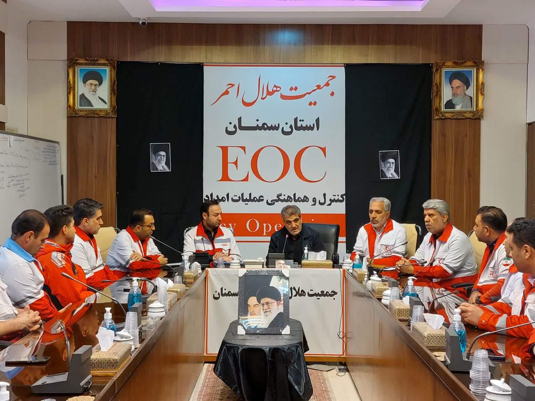 میزان آمادگی امدادگران و نجاتگران جمعیت هلال احمر استان سمنان بررسی شد