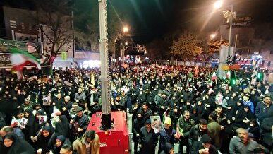شعارهای مردم بجنورد هنگام شنیدن رهبری سید مجتبی خامنه‌ای