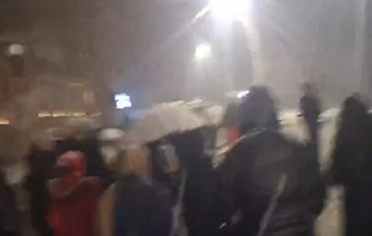 برف شدید هم نتوانست مانع حضور مردم فاز ۸ پردیس در خیابان‌ها شود