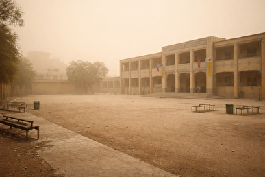 مدارس شیفت ظهر زابل به دلیل گرد و غبار تعطیل شد