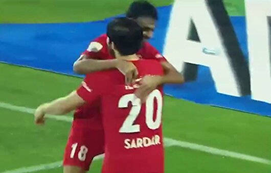 پاس گل سردار آزمون در تقابل شباب الاهلی مقابل الظفره