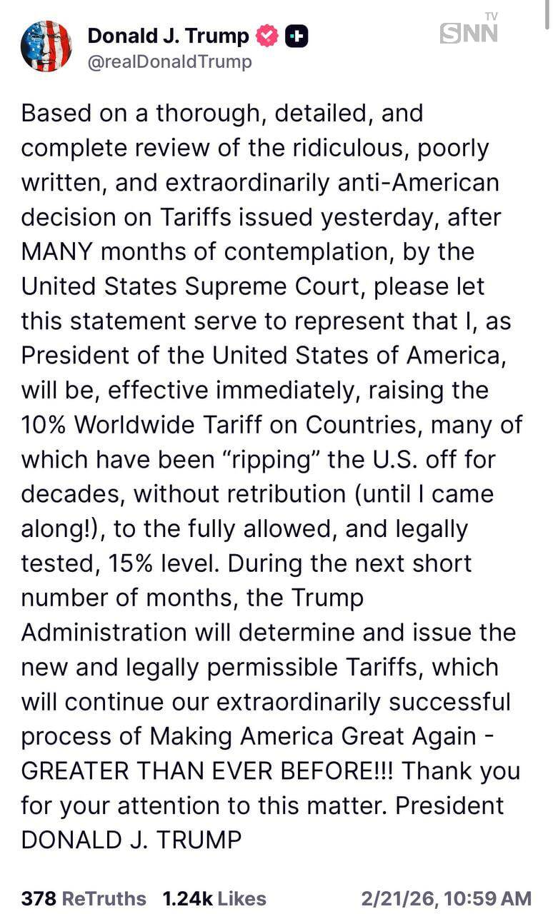 ترامپ با حمله به دیوان عالی، تعرفه&zwnj;ها را افزایش داد؛ فشار تازه بر اقتصاد جهانی + عکس