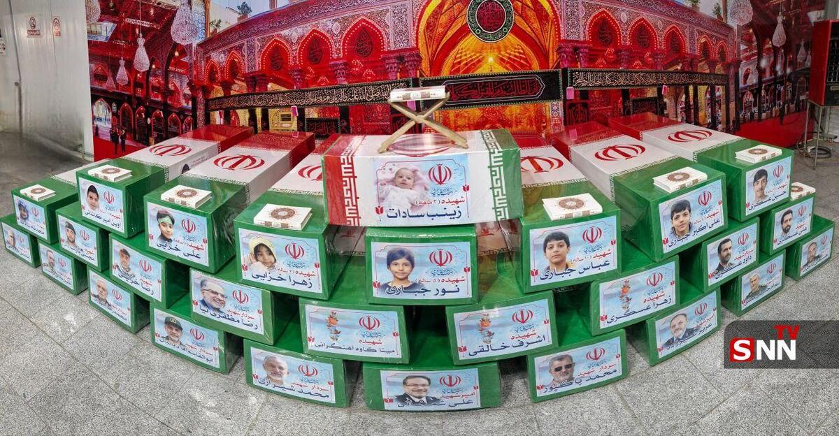 تصاویری از تابوت‌های شهدای تشییع امروز