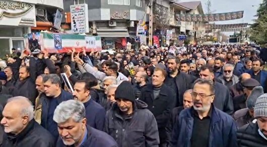 تشییع پیکر مطهر شهید مهناوی یکم شهید محمد شکری در سیاهکل+فیلم