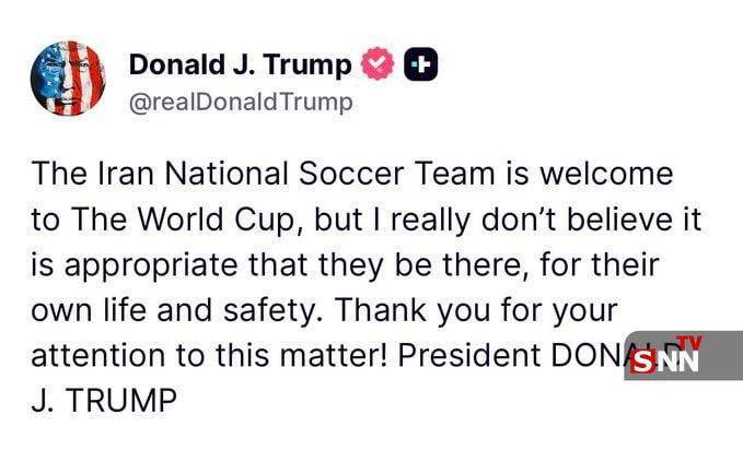 ترامپ تیم فوتبال ایران را تهدید جانی کرد! + عکس