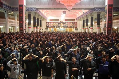 طنین شعارهای استکبارستیزانه در حرم حضرت معصومه(س) در آخرین شب قدر