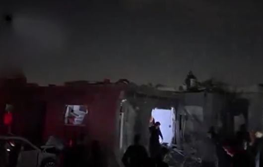 محل اصابت موشک ایرانی در یزرعیل