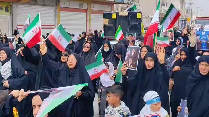 اشکنان در قلب مقاومت؛ مردم ولایت&zwnj;مدار لامرد با حضور گسترده، روز قدس را فریاد کردند + فیلم