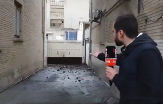 تصاویری از محلی که در نزدیکی راهپیمایی روز قدس تهران مورد هدف دشمن قرار گرفت