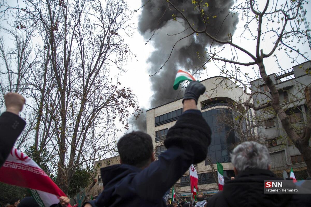 ببینید| تصاویری از محلی که در نزدیکی راهپیمایی روز قدس تهران مورد هدف دشمن قرار گرفت