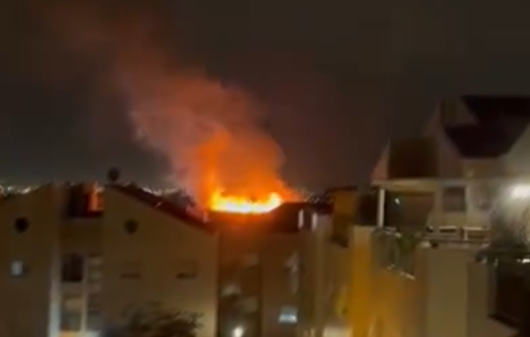 محل اصابت موشک‌های ایرانی در قلب تل آویو