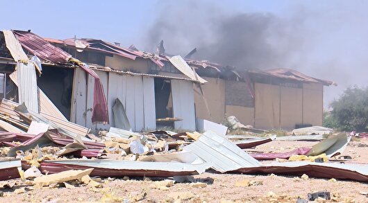 حمله به معیشت مردم / تخریب انبار میوه شب عید و مرغ منجمد هرمزگان در حمله جنایتکاران آمریکایی-صهیونی