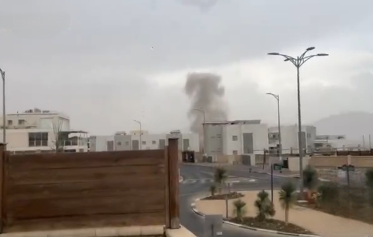 لحظه اصابت موشک در سرزمین‌های اشغالی