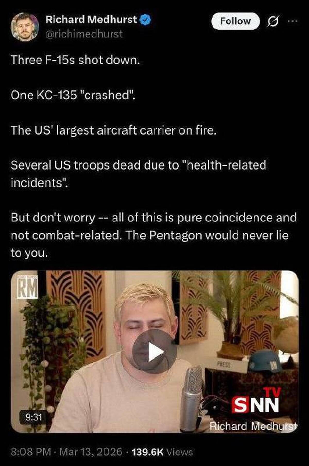 روزنامه&zwnj;نگار سوری_انگلیسی: همه اینها کاملاً تصادفی&zwnj;ست و ربطی به جنگ ندارد!