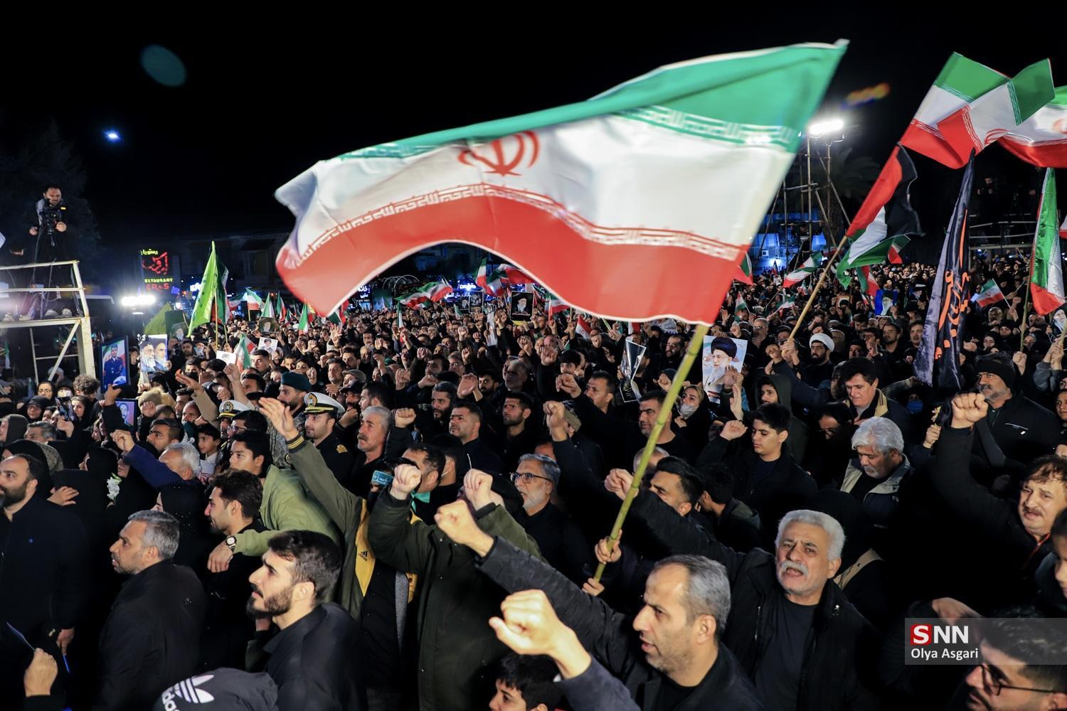 پیکر شهید جنگ رمضان مهمان چهاردهمین شب خروش ضداستکباری مردم گرگان+فیلم