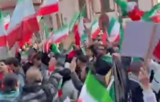 اجتماع پرشور هزاران ایرانی در حمایت از ایران در فرانکفورت آلمان