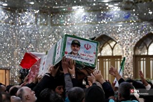 تشییع سردار پاسدار شهید ابوالقاسم بابائیان در حرم عبدالعظیم حسنی (ع)