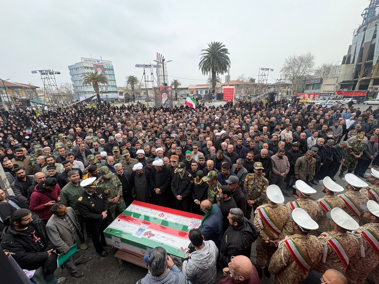 دو شهید جنگ رمضان در گرگان تشییع شدند