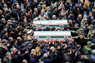 تشییع پیکر ۲ شهید حملات آمریکایی - اسرائیلی در گرگان