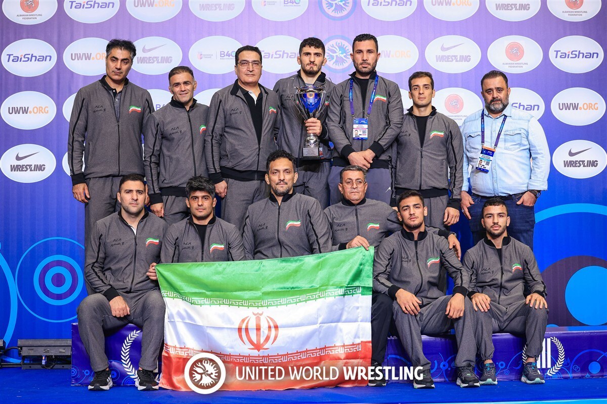 با تغییر رنگ مدال نخودی، تیم ایران نایب قهرمان رقابت&zwnj;های کشتی جهانی آلبانی شد