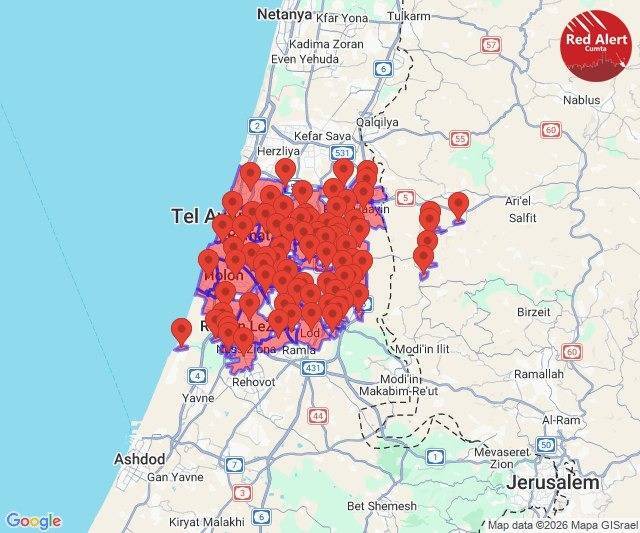 تل آویو زیر آتش موشک های ایرانی