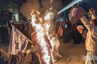 تجمع شبانه ضد آمریکایی - صهیونسیتی مردم شیراز