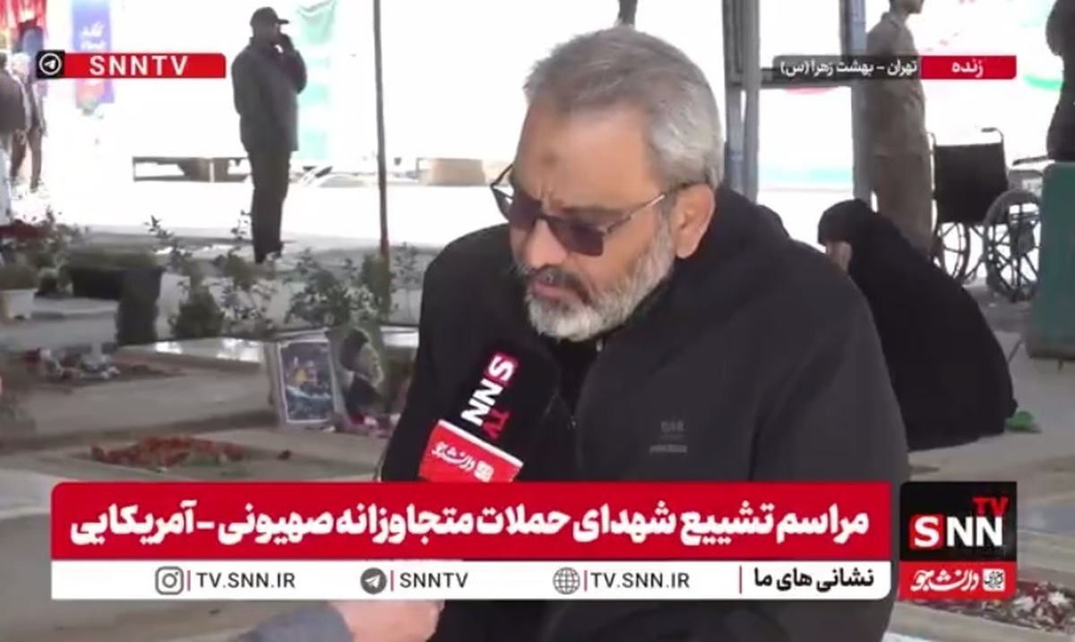 پدر شهید جنگ رمضان بر سر مزار فرزند خود: مردم باید مقاومت کنند زیرا پیروزی نزدیک است
