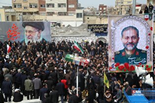 تشییع شهید سردار سلیمانی رئیس سازمان بسیج در شهرکرد