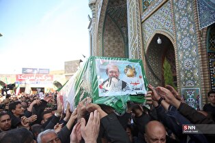 تشییع پیکر شهید علی لاریجانی در شهر مقدس قم