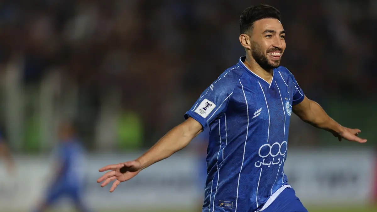 فیلم گل اول استقلال به مس توسط منیر الحدادی