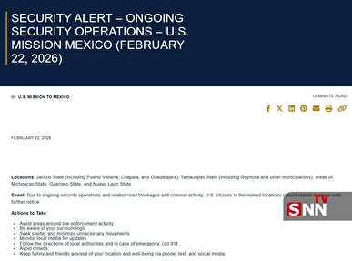 هشدار امنیتی سفارت آمریکا در مکزیک در پی کشته شدن یکی از رهبران کارتل CJNG