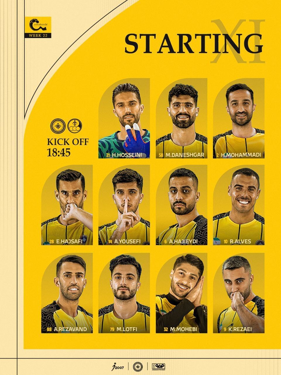 ترکیب سپاهان و استقلال خوزستان برای نبرد هفته بیست‌ودوم اعلام شد | اخبار ورزشی