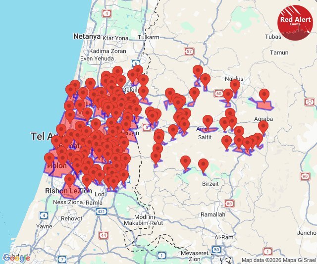 شمال تا جنوب سرزمین‌های اشغالی زیر آتش موشک‌های ایرانی