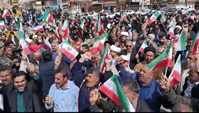اجتماع عظیم مردم روزه‌دار یاسوج علیه تجاوز دشمن آمریکایی_صهیونیستی+ فیلم