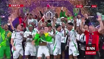 پیروزی الاهلی و لحظه بالا بردن جام قهرمانی توسط الاهلی در رقابت‌های لیگ نخبگان آسیا