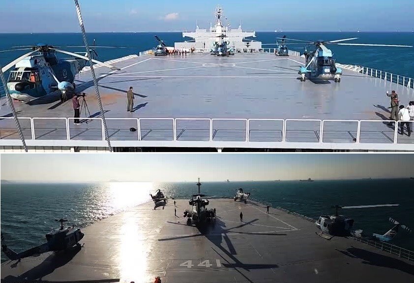 اختصاصی دانشجو، انتشار برای اولین بار/ لندینگ بالگرد نیروی دریایی هند بر روی عرشه پروازی ناوبندر ایرانی مکران