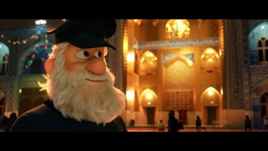 تیتراژ «بچه زرنگ» میلاد امام رضا (ع) به آنتن رسید؛ کبوترا به دور یک گنبد طلایی