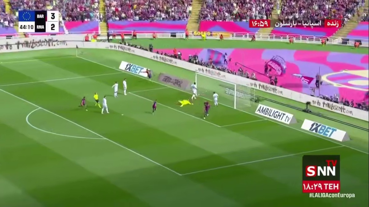 گل چهارم بارسلونا به رئال مادرید با دبل رافینیا در دقیقه 45