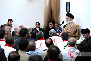 دیدار دست‌اندرکاران کنگره شهدای امدادگر با رهبر معظم انقلاب اسلامی