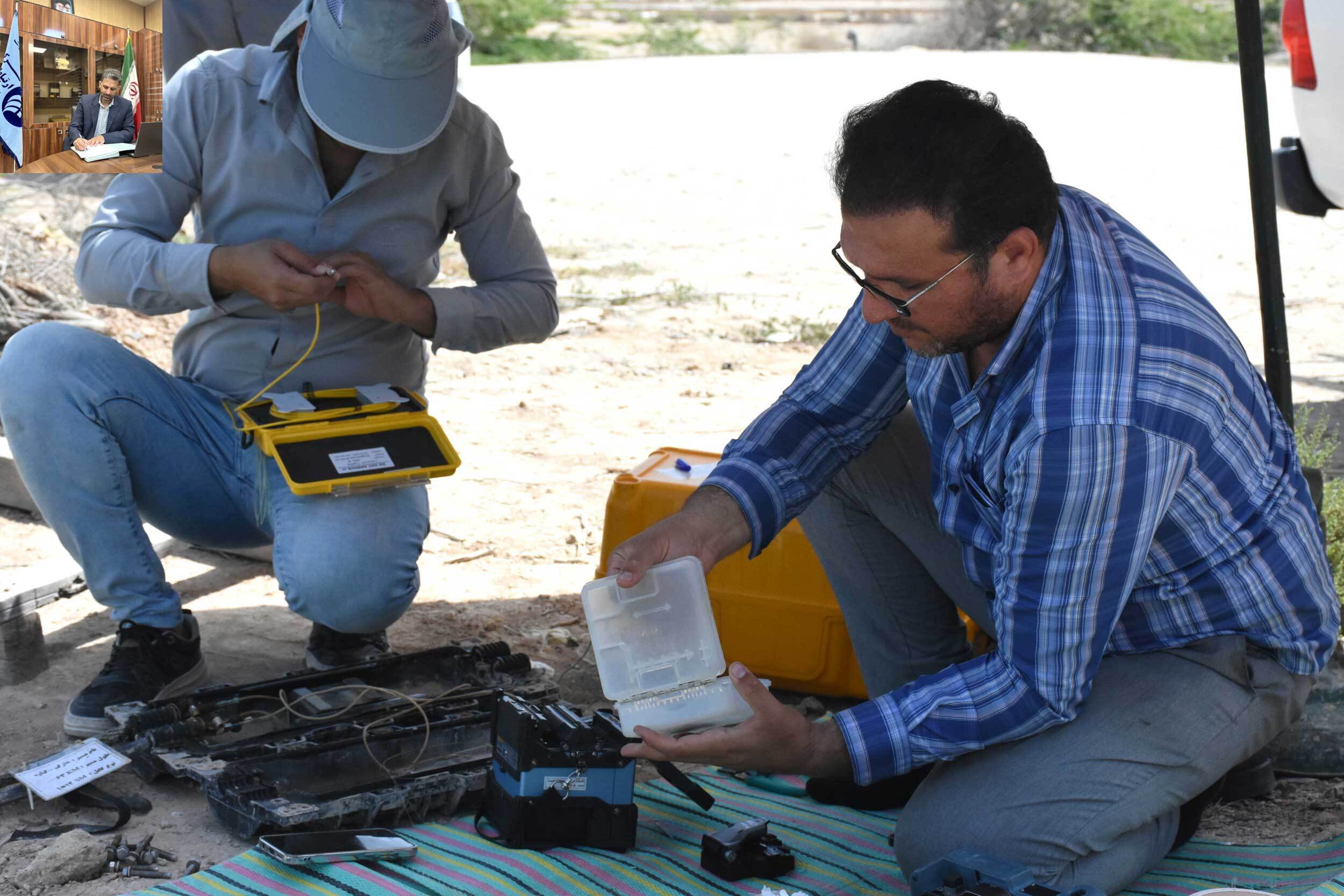 غواصان ارتش جلوی قطع اینترنت در خارگ را گرفتند/  نگاهی  به چالش های قطع اینترنت در مهم ترین هاب نفتی کشور  + عکس وفیلم اختصاصی دانشجو