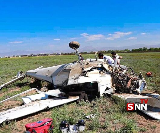 فوت خلبان قزوینی پس از سقوط هواپیمای آموزشی