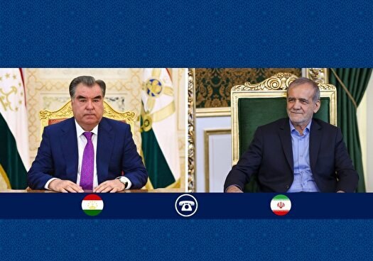 تاکید روسای جمهور ایران و تاجیکستان بر توسعه همکاریها
