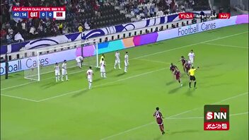 در دقیقه ۴۰ گل اول قطر به ایران توسط پدرو میگوئل