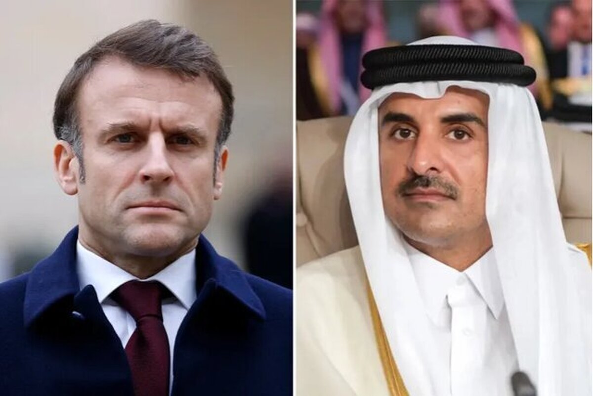 گفتوگوی تلفنی امیر قطر و ماکرون درباره تحولات فلسطین