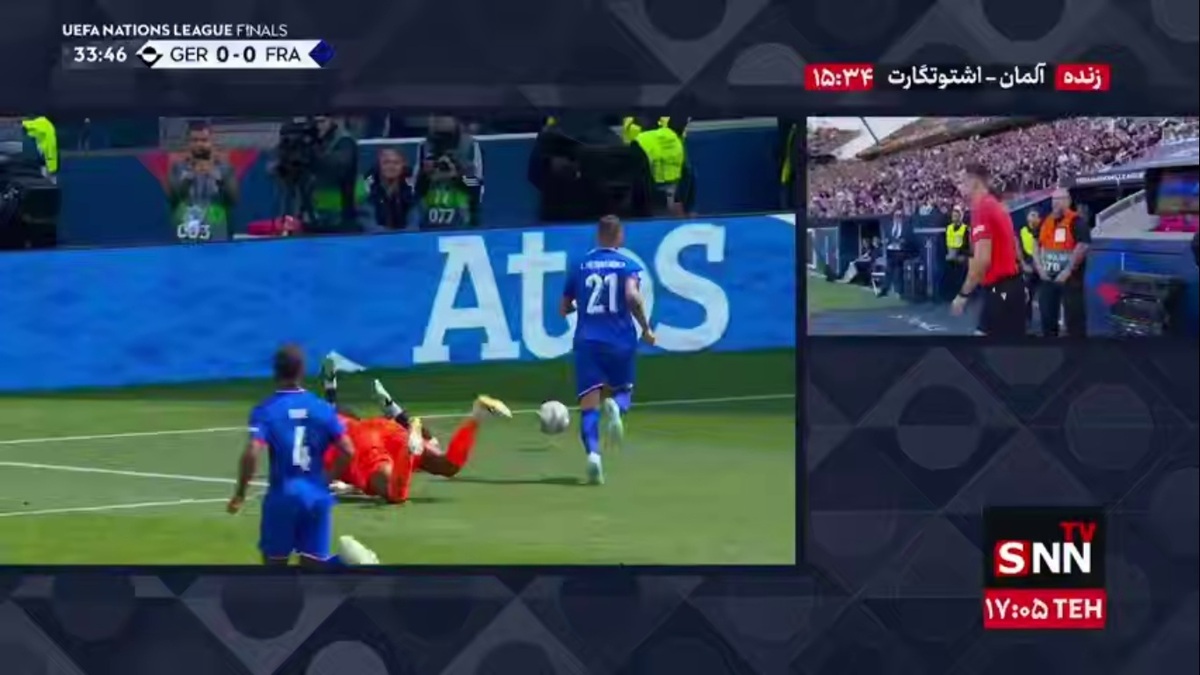 پنالتی برای آلمان در دیدار رده بندی با فرانسه در چارچوب مسابقات لیگ ملت&zwnj;های اروپا توسط VAR رد شد