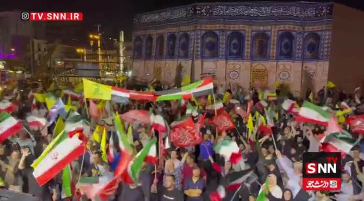 میدان انقلاب؛ صحنه وحدت ملی همزمان با عملیات موشکی ایران+فیلم