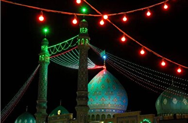 جشن های میلاد امام هادی(ع) و عید غدیر در آستان مقدس مسجد جمکران + فیلم فضاسازی برای جشن غدیر