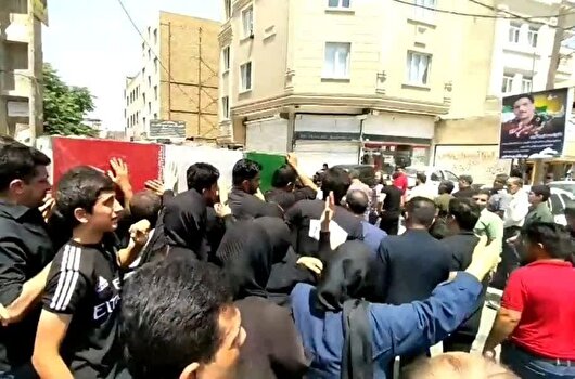 پیکر شهید امنیت حسین قنبری در پاکدشت تشییع شد