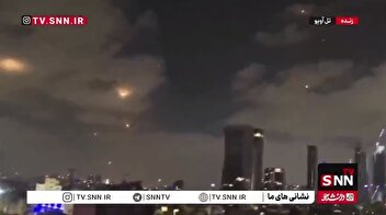 سرگیجه پدافند صهیونیستی از انبوه موشک‌ها / لحظاتی از موشکباران بی سابقه تل آویو